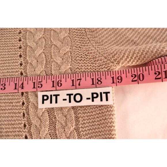 New York & Company Women's Knit‎ Sweater with Zip Front & Cable Detail Size M - Picture 7 of 11